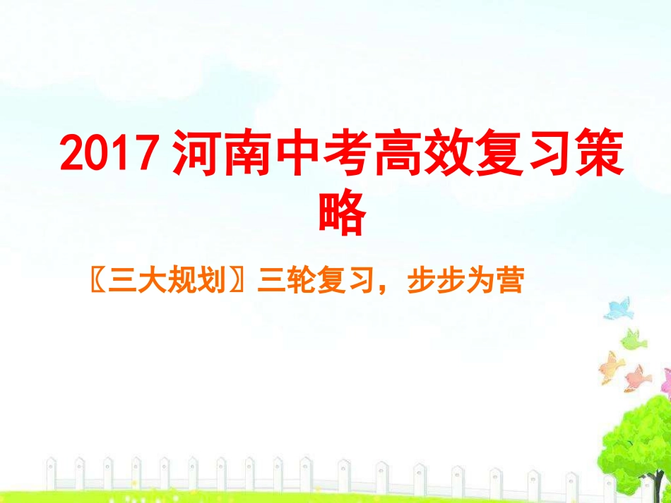 河南省中考数学高效复习策略共48张PPT_第1页