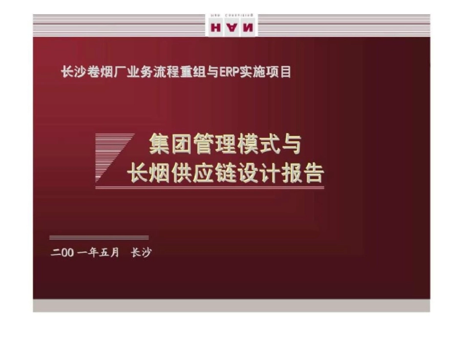 白沙集团管理模式与供应链设计方案文档资料_第1页