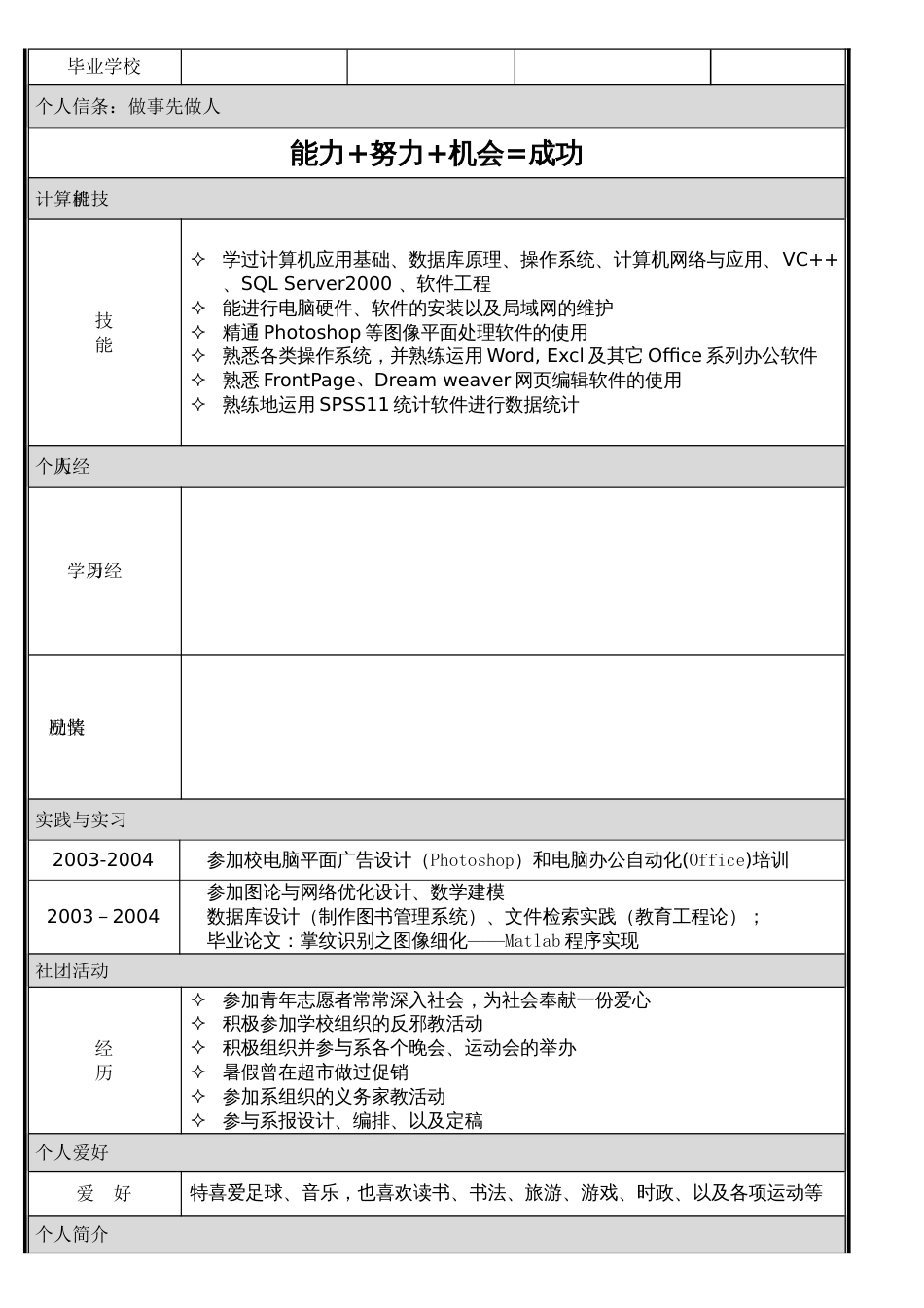 个人简历模板[共11页]_第3页