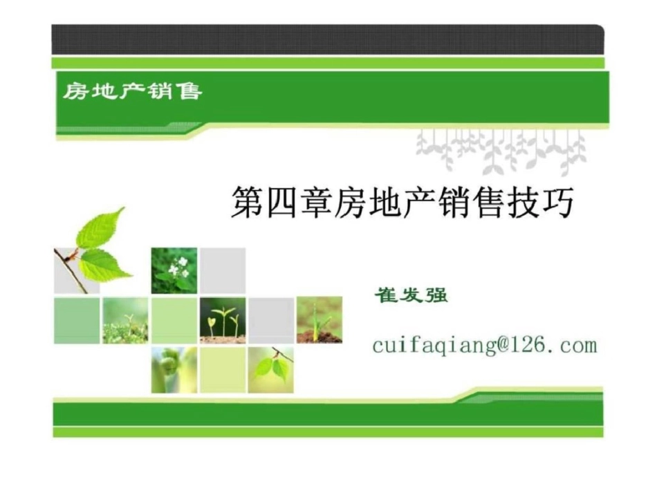 房地产销售—第四章房地产销售技巧_第1页