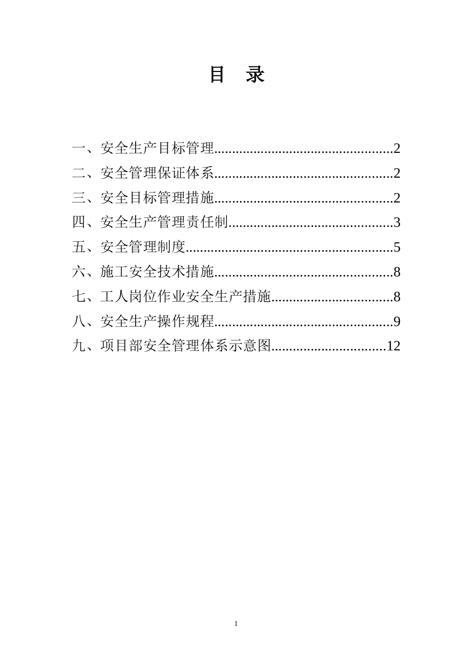 安全、管理体系实施方案[13页]_第1页