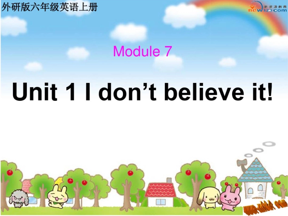 外研版小学六年级英语上册Unit1Idon’tbelieveit课件_第1页