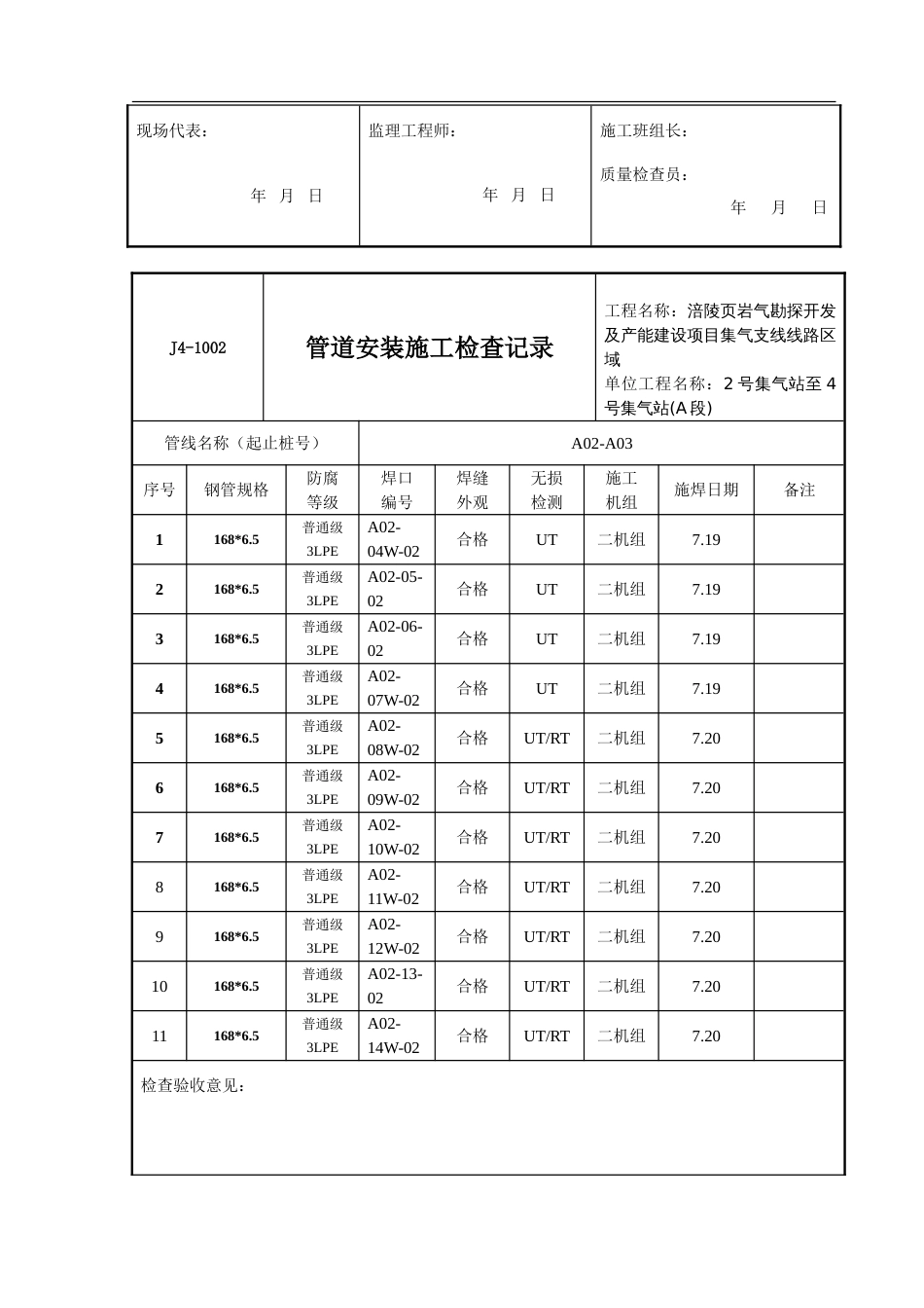 管道安装施工检查记录[共44页]_第3页