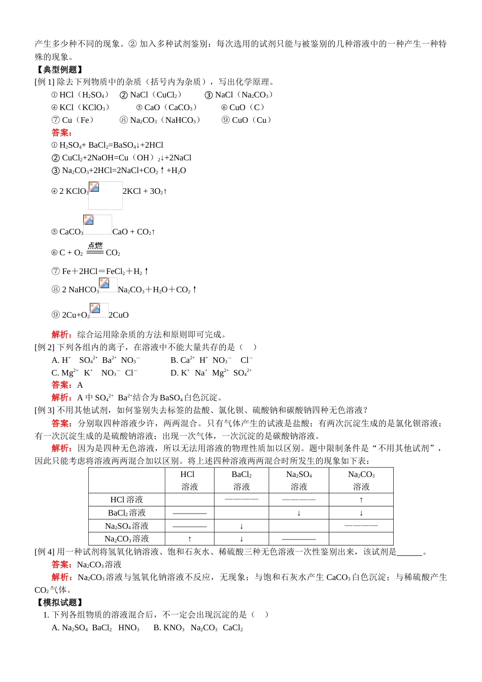 初三化学除杂题专项练习[共4页]_第2页