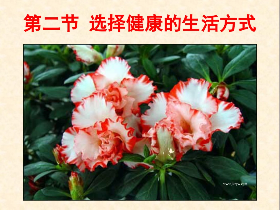 第二节选择健康的生活方式新人教版_第1页