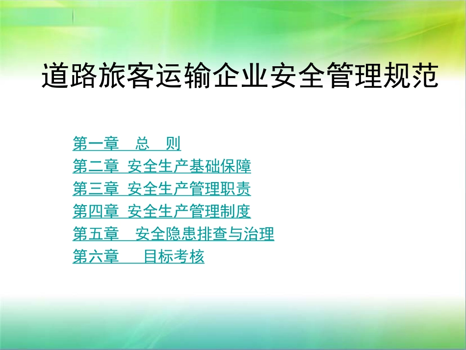 道路旅客运输企业安全管理规范PPT 58页[58页]_第1页