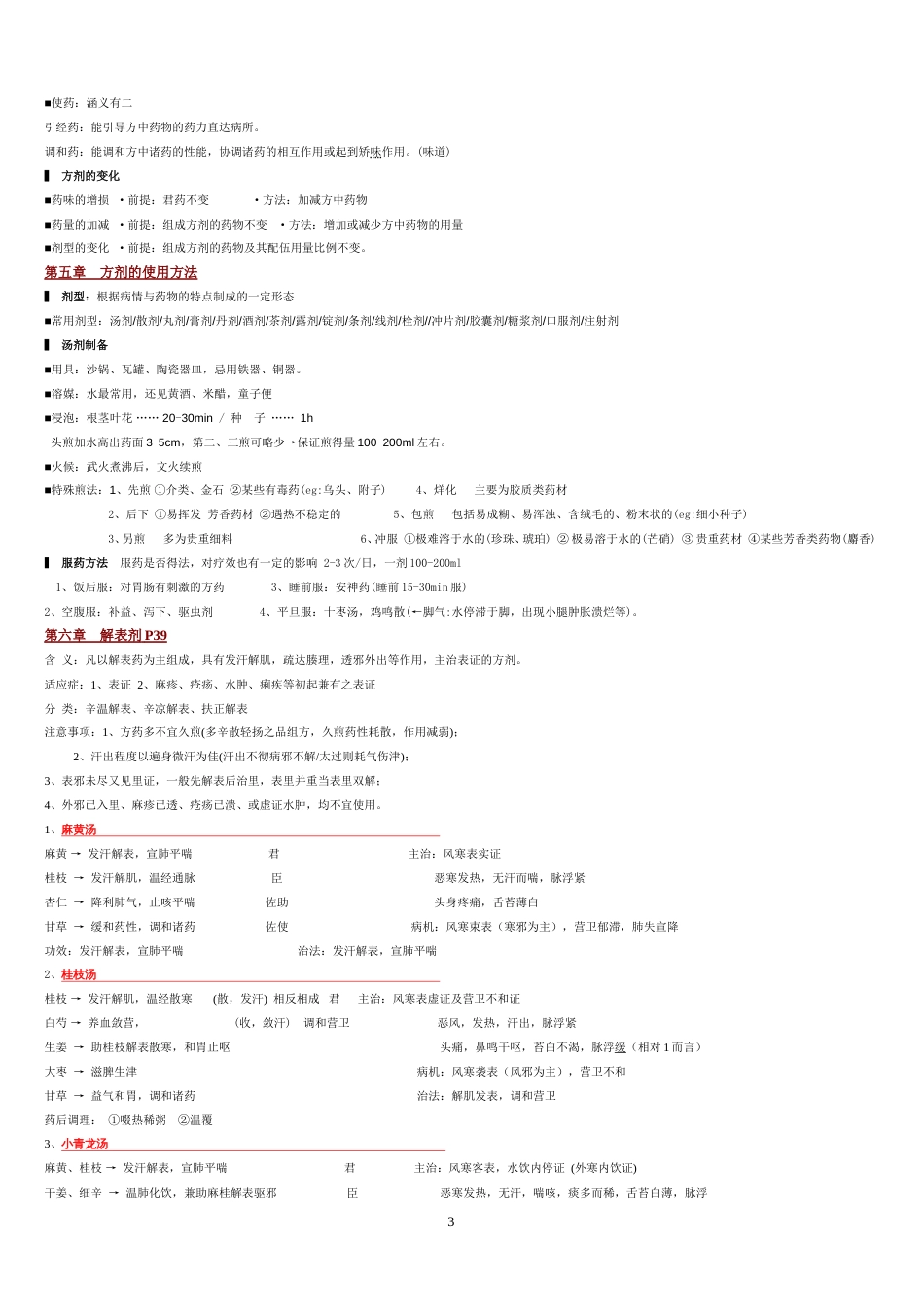 方剂学笔记完美打印版[共10页]_第3页