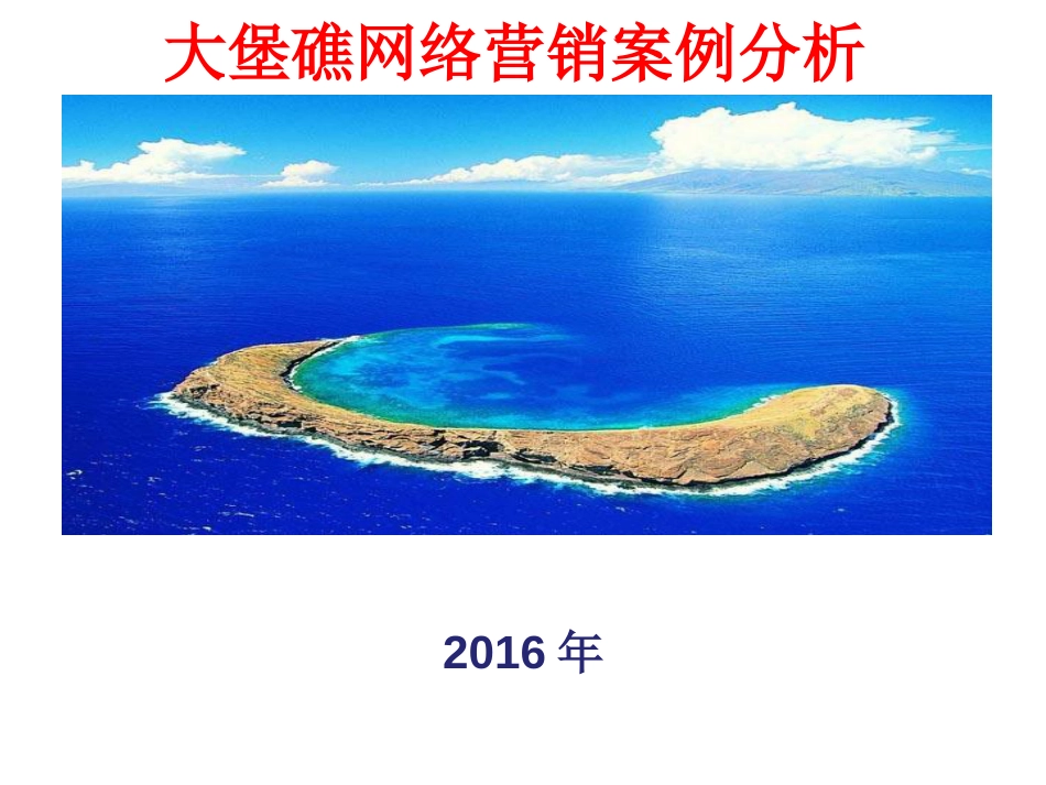 网络营销大堡礁经典网络营销案例2016资料_第1页