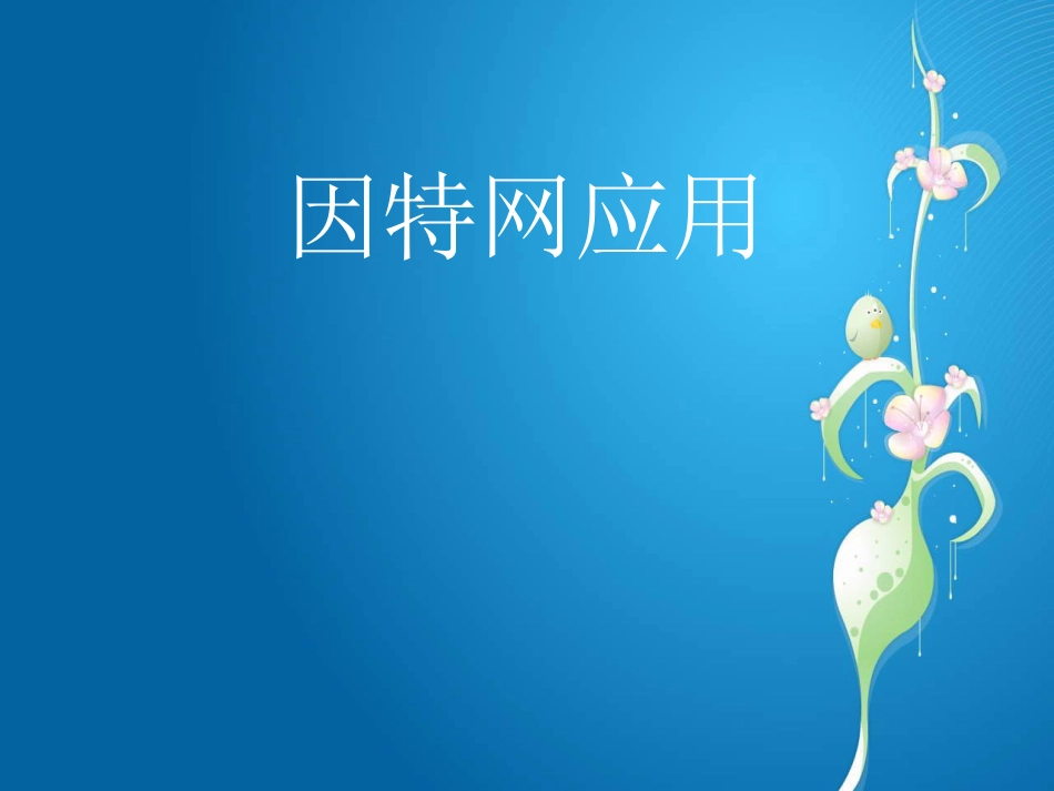 因特网应用课件教案讲义_第1页