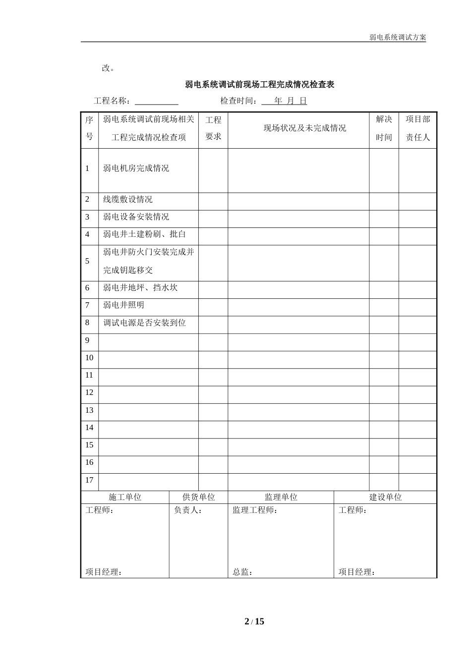 弱电系统调试方案[共16页]_第2页