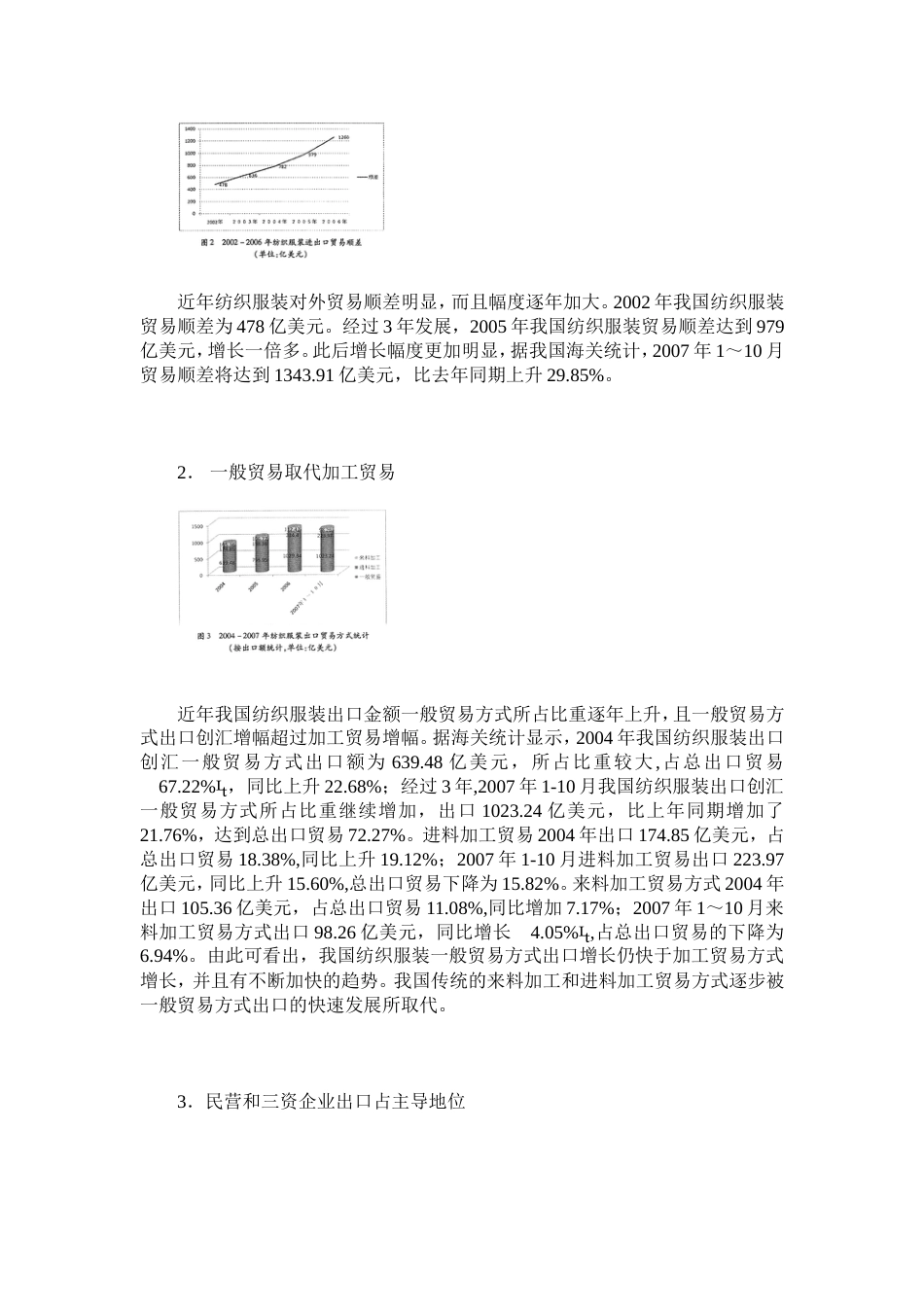 我国纺织品服装贸易方式及企业性质变化情况分析_第2页