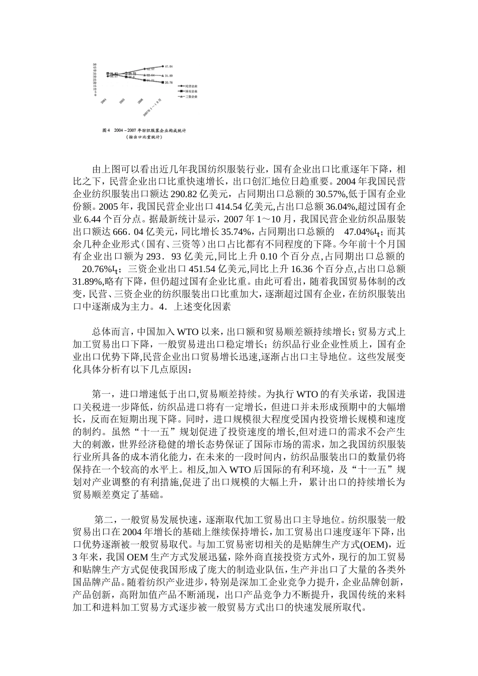 我国纺织品服装贸易方式及企业性质变化情况分析_第3页