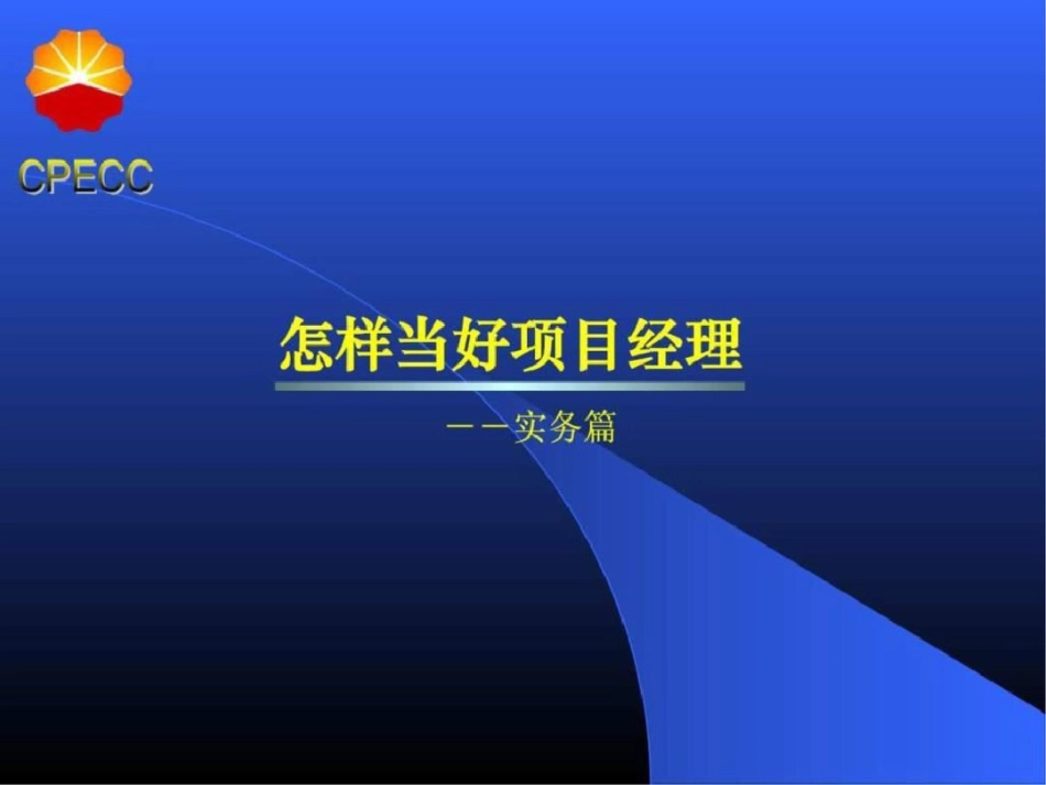 怎样当好项目经理实务篇_第1页