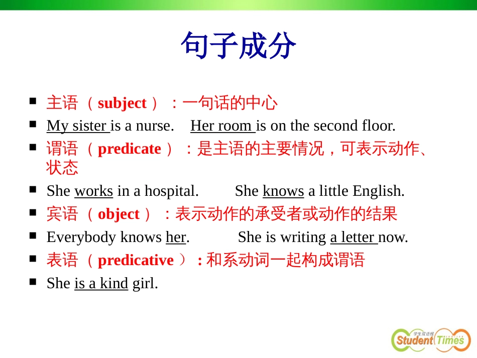 简单句五种基本句型课件_第2页