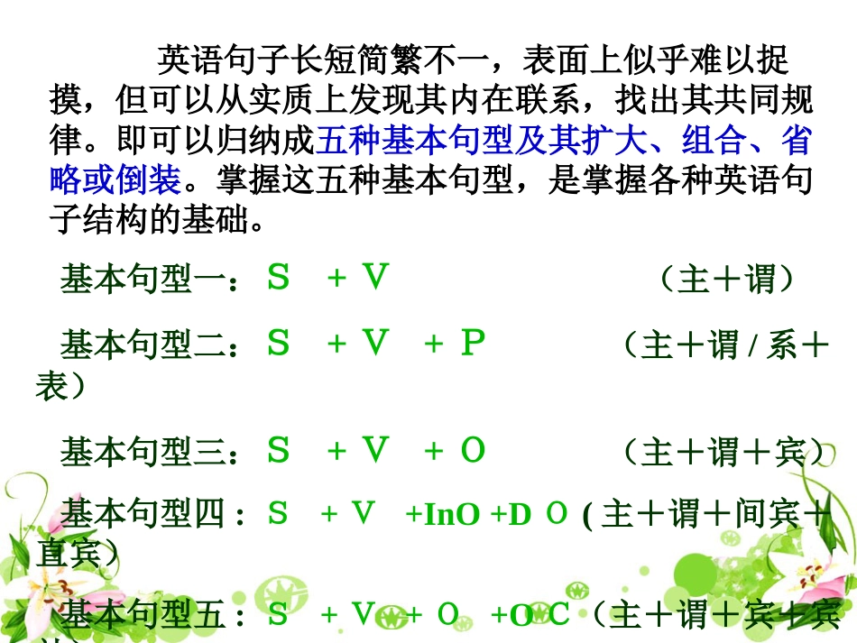 简单句五种基本句型-课件_第3页