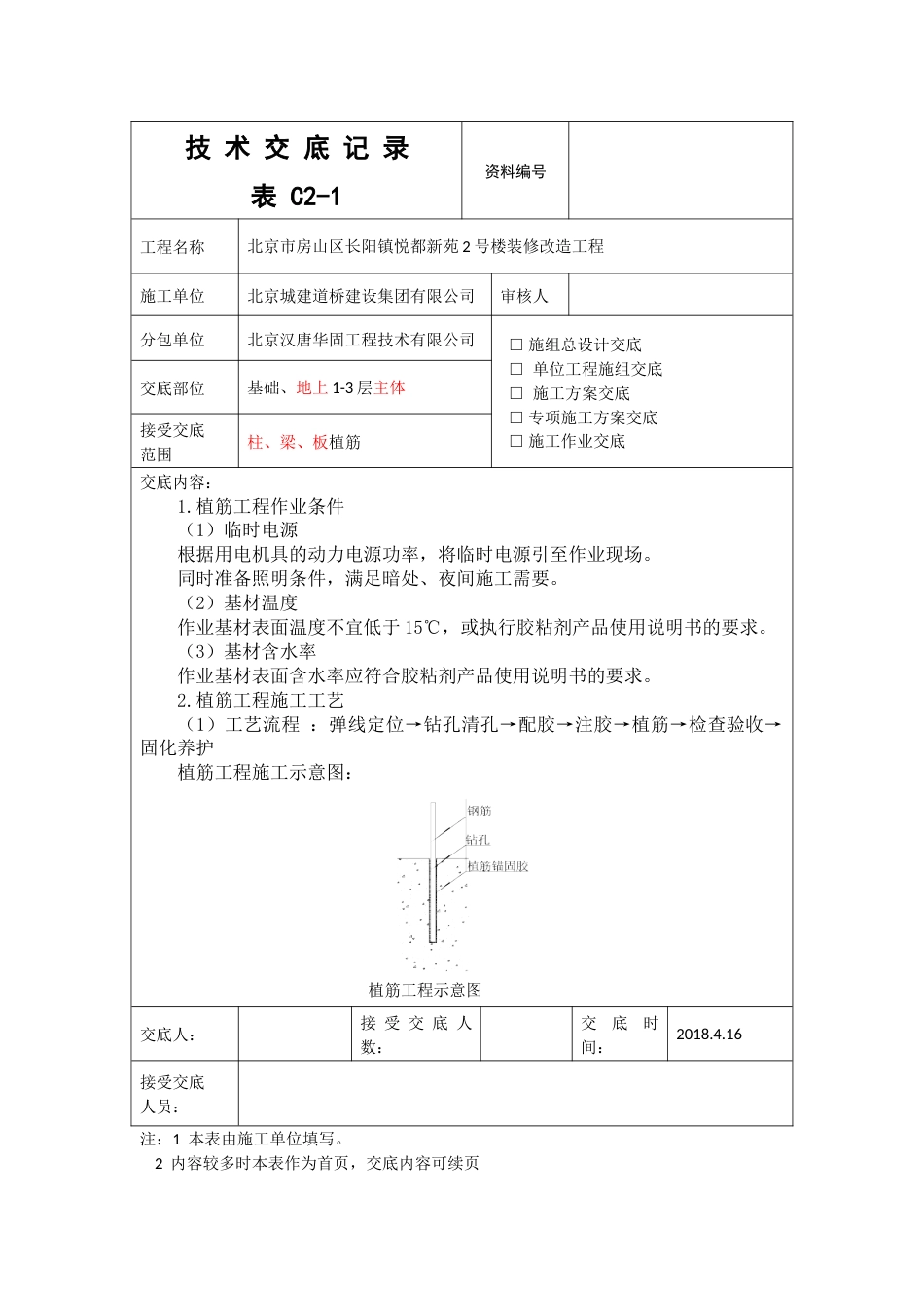 加固植筋技术交底[共6页]_第1页