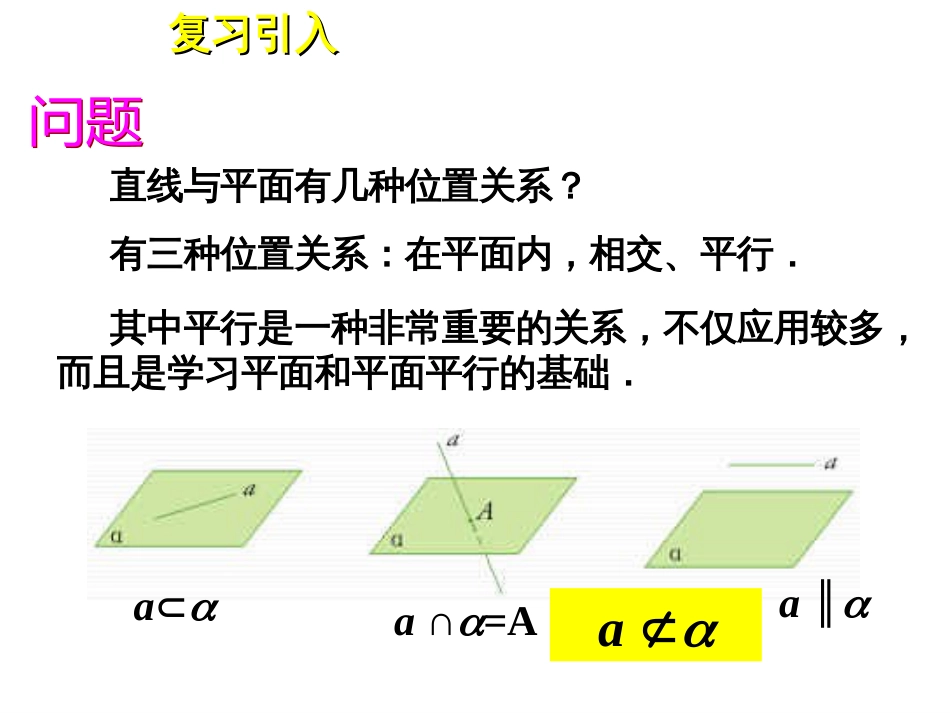 直线和平面平行的判定定理好_第2页