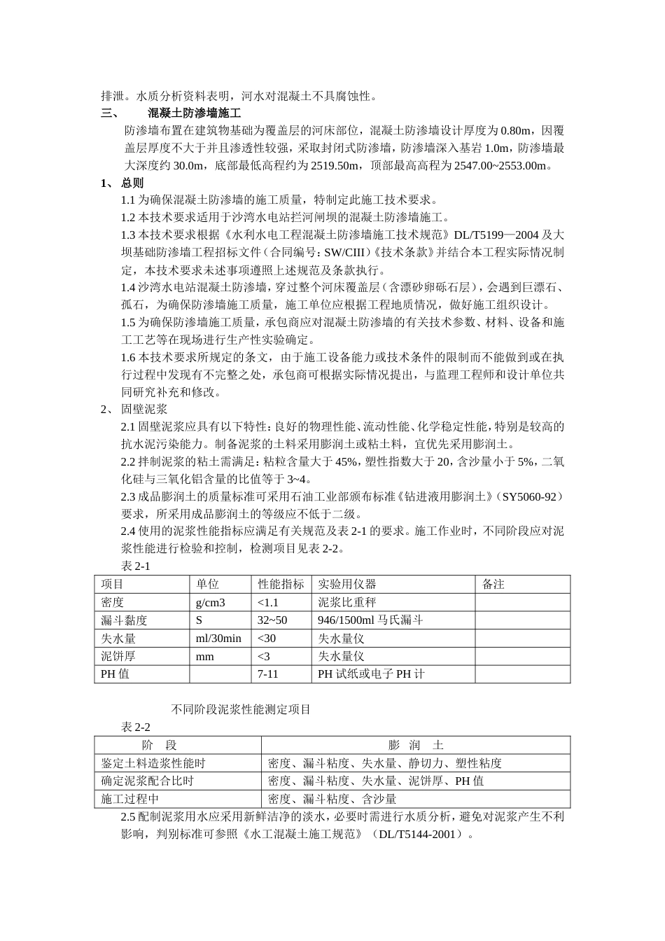 混凝土防渗墙与帷幕灌浆施工技术要求[共11页]_第2页