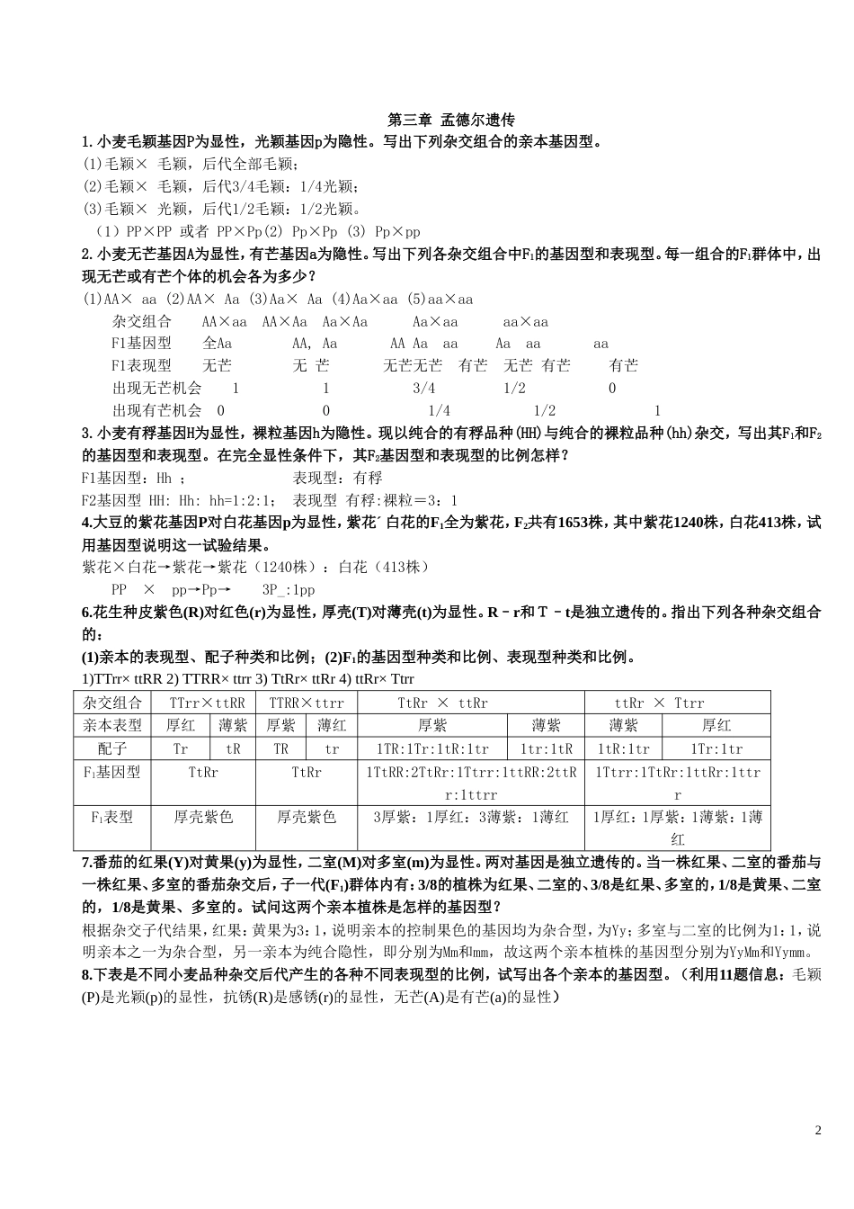 刘庆昌版遗传学答案[共20页]_第2页