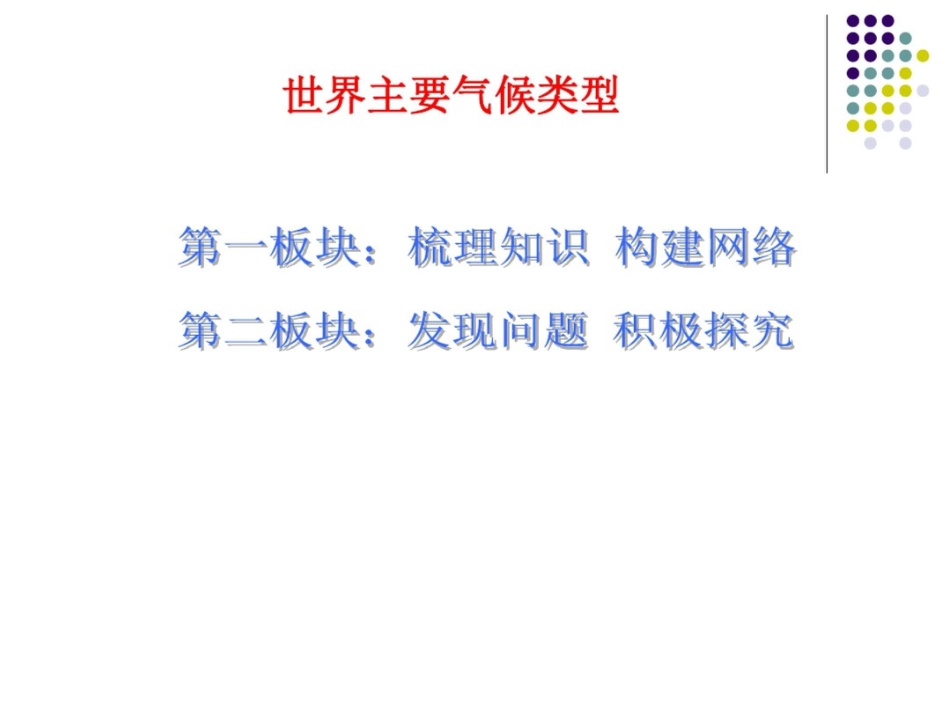 新课标高考地理专题复习：世界主要的气候类型及其分布_第3页