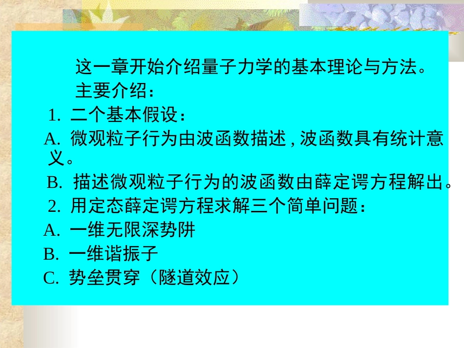 波函数和薛定谔方程[129页]_第1页