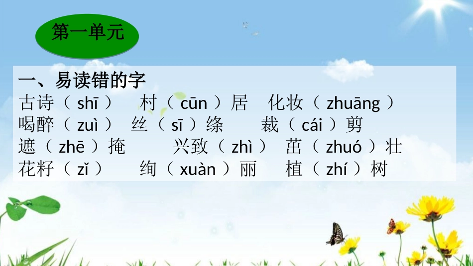 部编人教版二年级语文下册第一单元课件_第1页