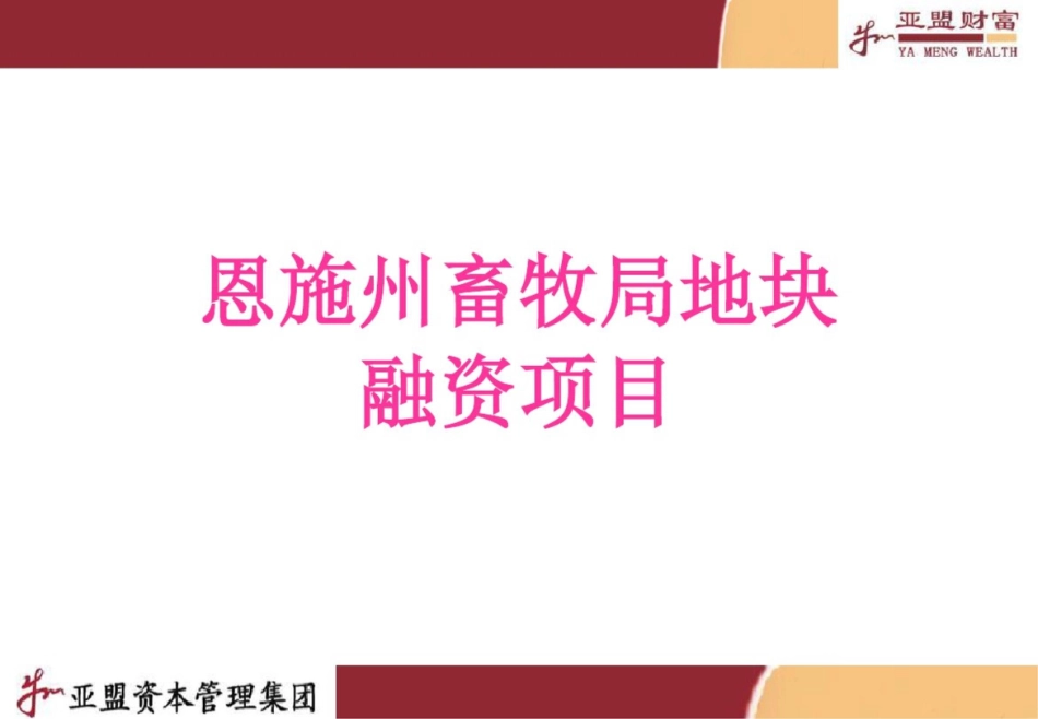 恩施州畜牧局地块融资项目[20页]_第1页