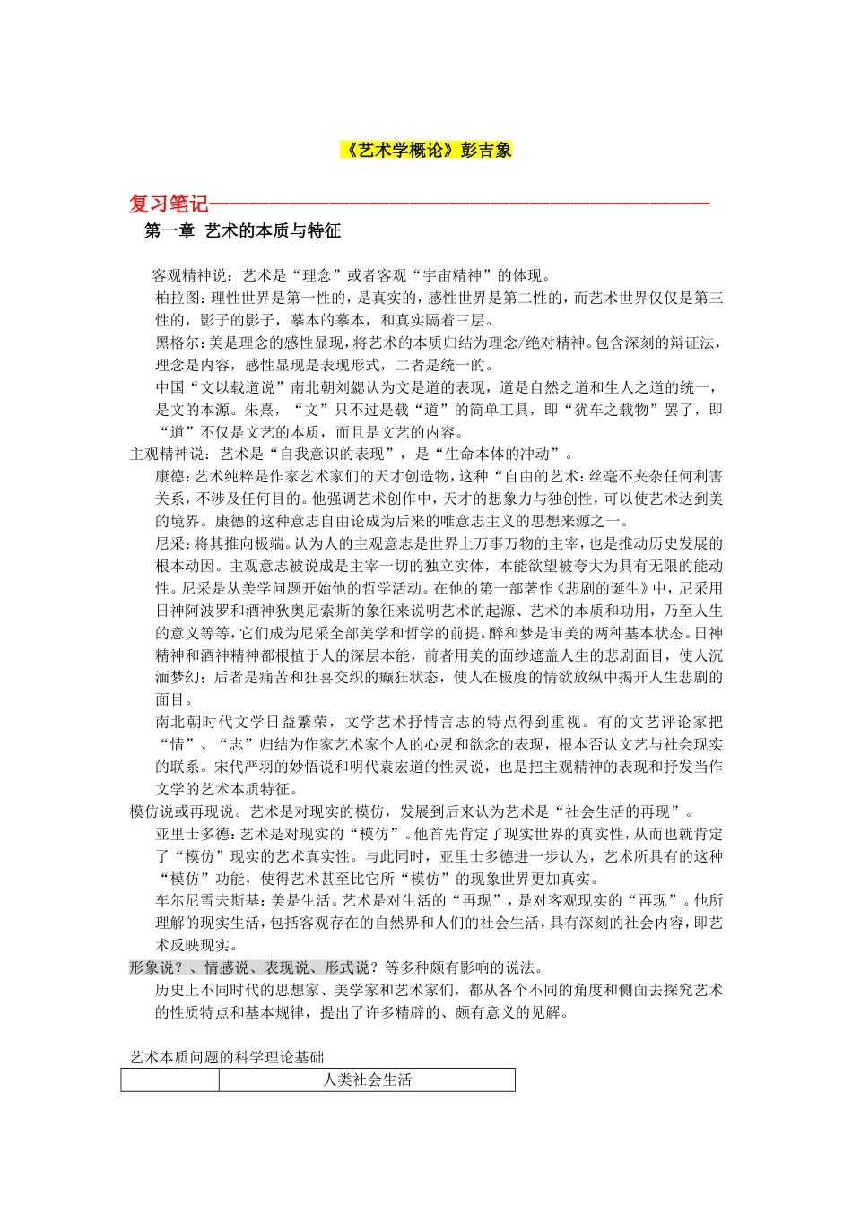 彭吉象艺术学概论笔记[共44页]_第1页