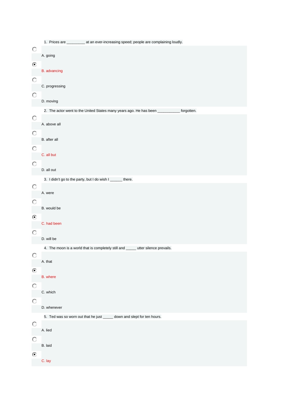 北理工《大学英语》在线试题及答案_第1页