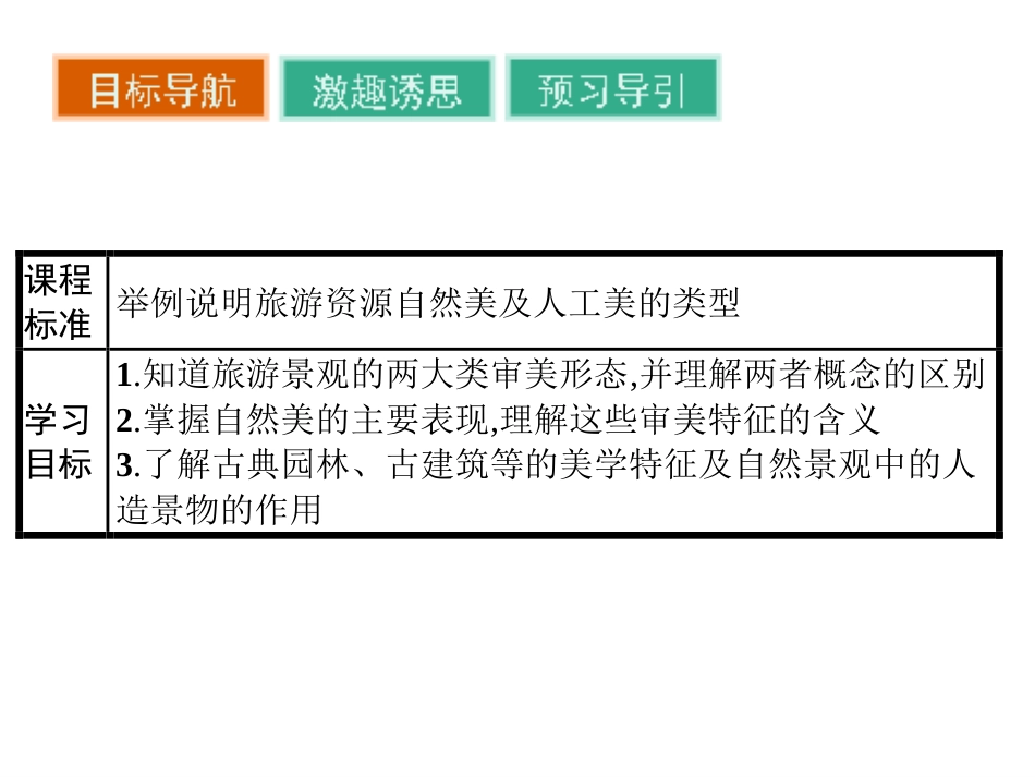 人教版高中地理选修三旅游地理第三章第一节《旅游景观的审美特性》课件共31张PPT_第2页