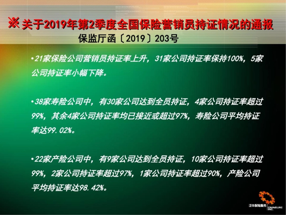 关于第2季度全国保险营销员持证情况的通报_第3页