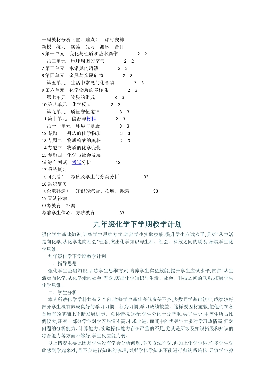 九年级下学期化学教学计划[共6页]_第3页