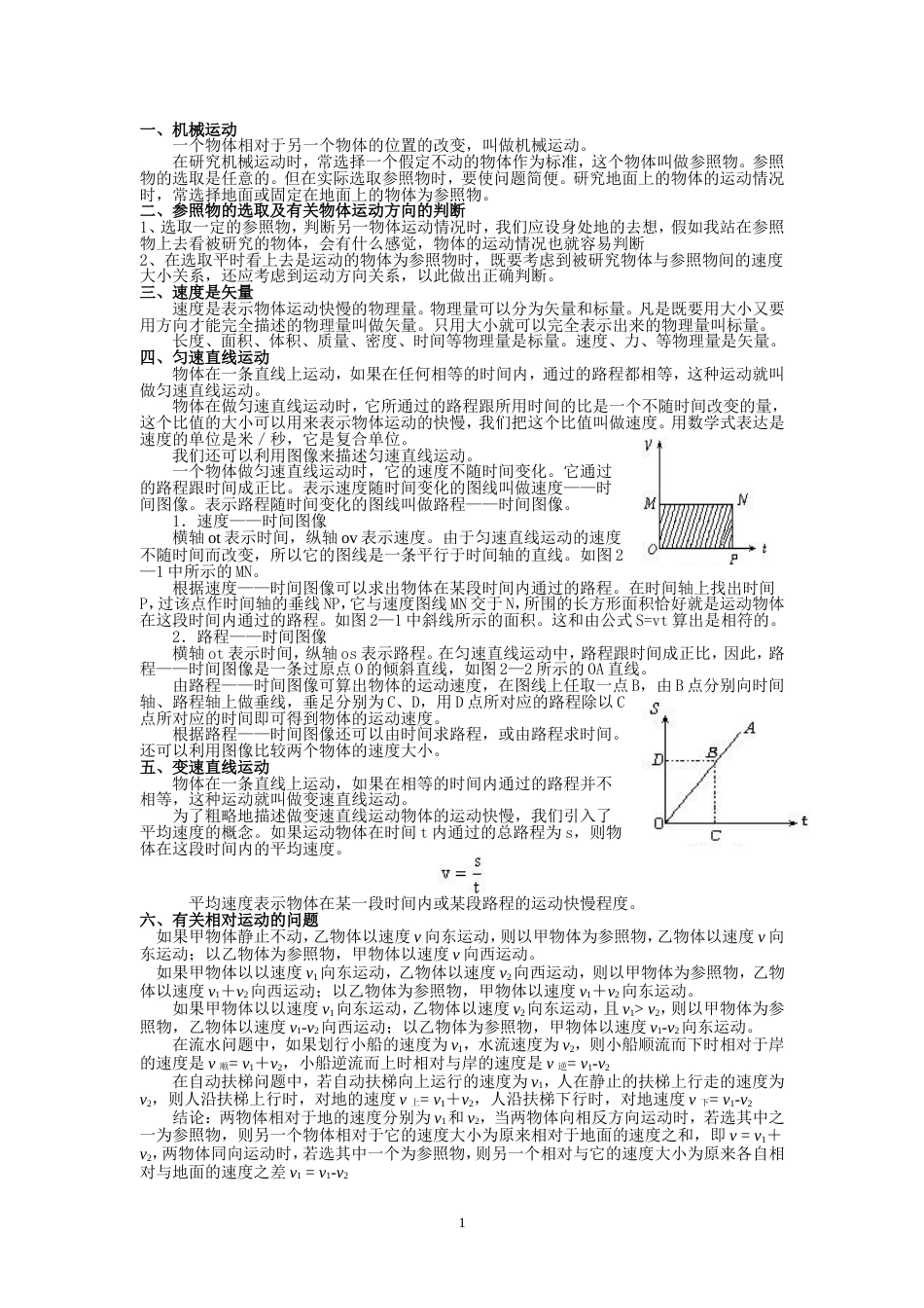 初中物理运动经典习题及详解[共4页]_第1页