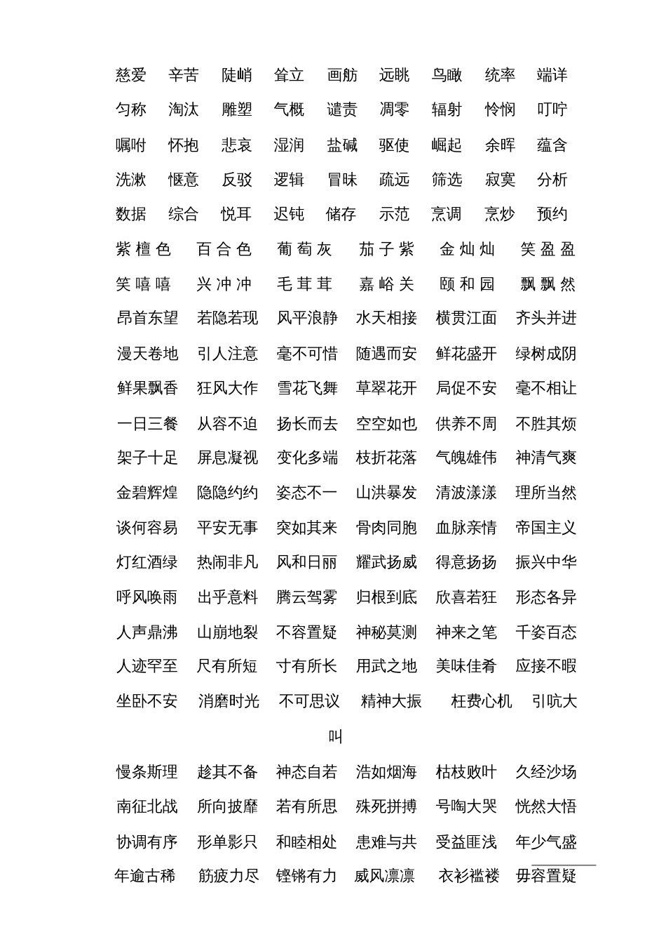 人教版四年级语文上册期末分类复习资料实用_第3页