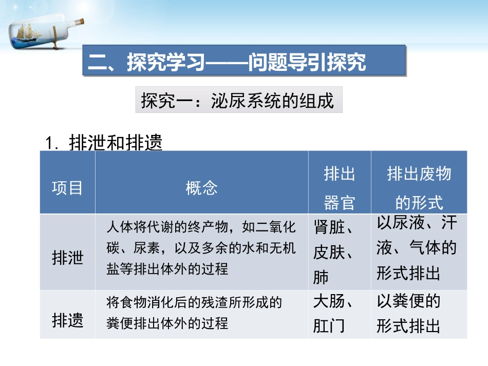 人教版七年级生物下册第五章《人体内废物的排出》PPT课件_第3页