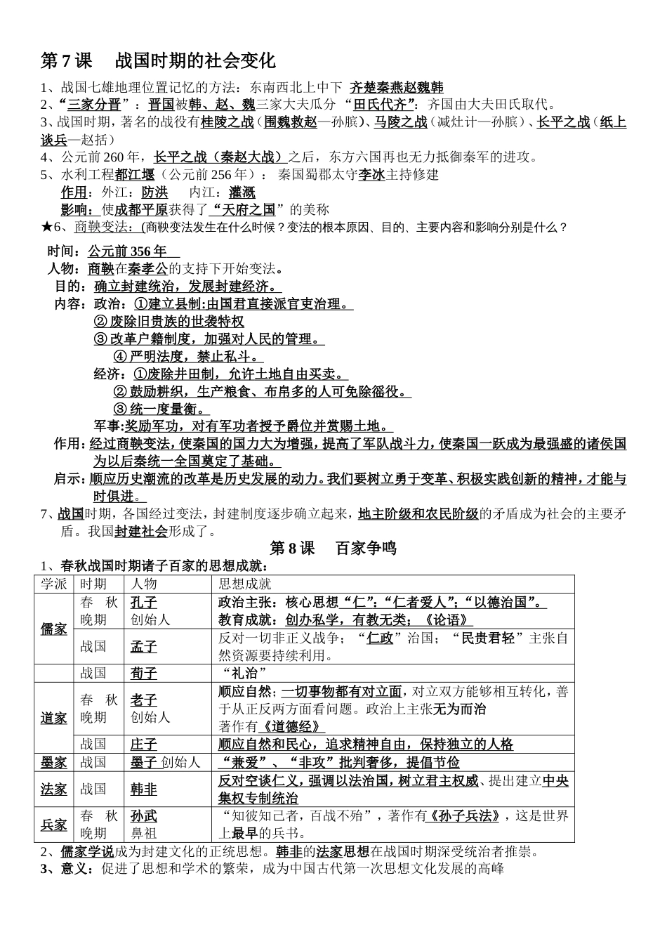 七年级历史上知识点完整版[共7页]_第3页