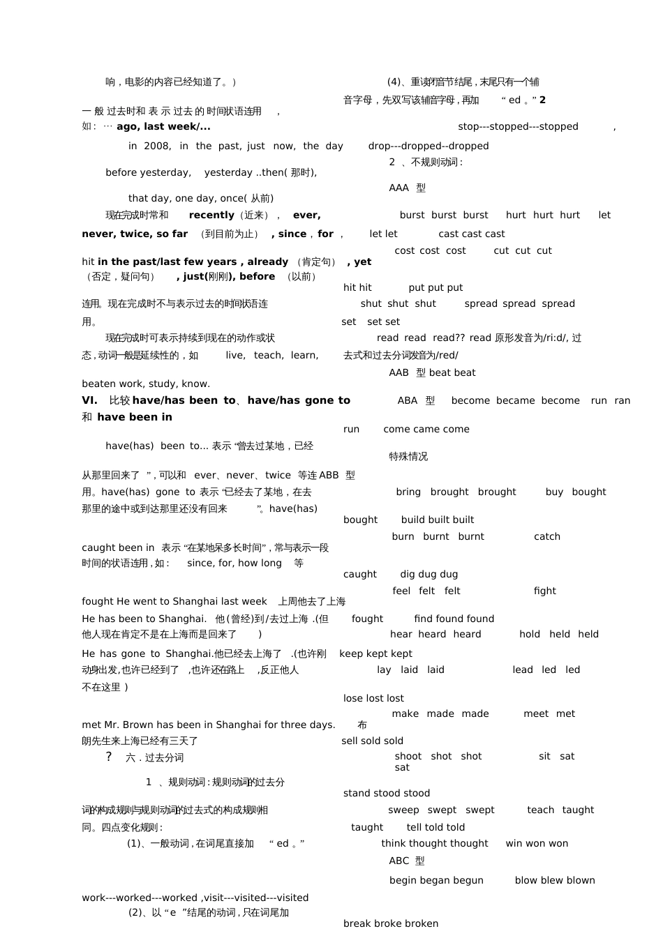 初中现在完成时讲解和练习[共11页]_第3页