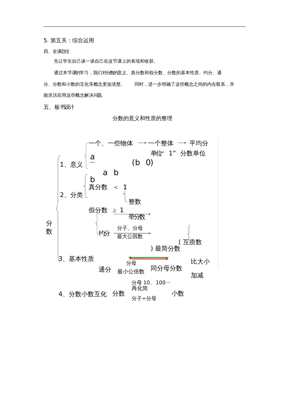 人教版五年级数学下册分数的意义和性质整理与复习_第3页