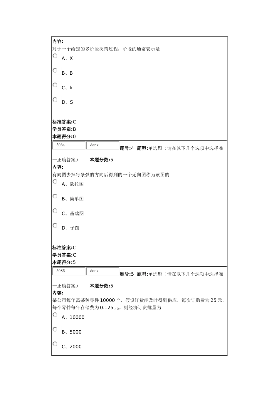 华东理工大学 运筹学本 秋季网上作业2_第2页