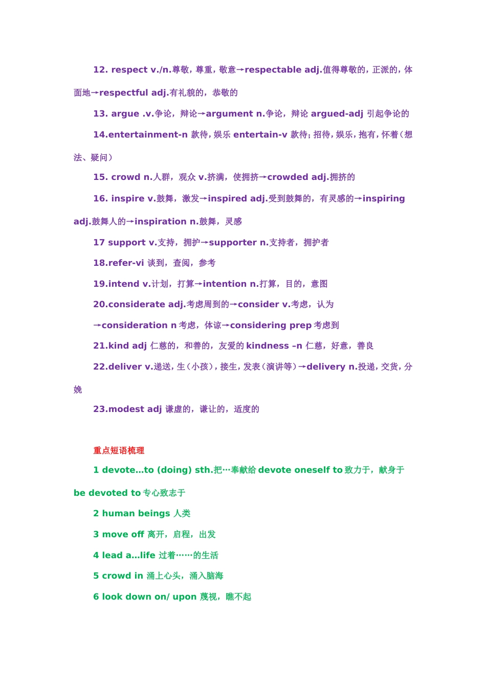 人教版高中高一英语必修4四各单元重点知识点归纳最新可打印版[共22页]_第2页