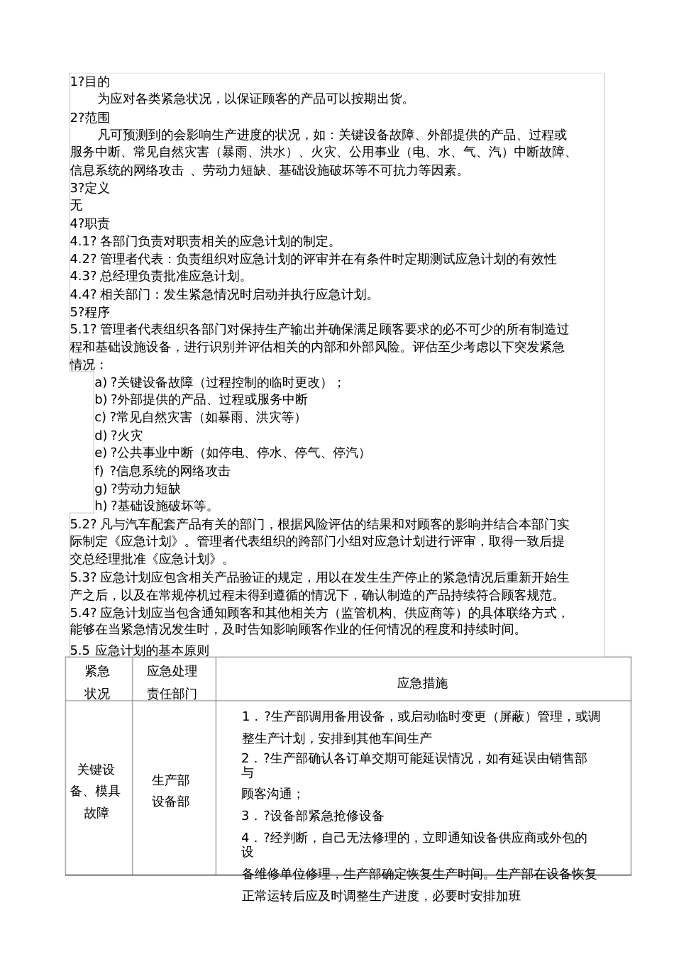 IATF新应急计划控制程序_第1页