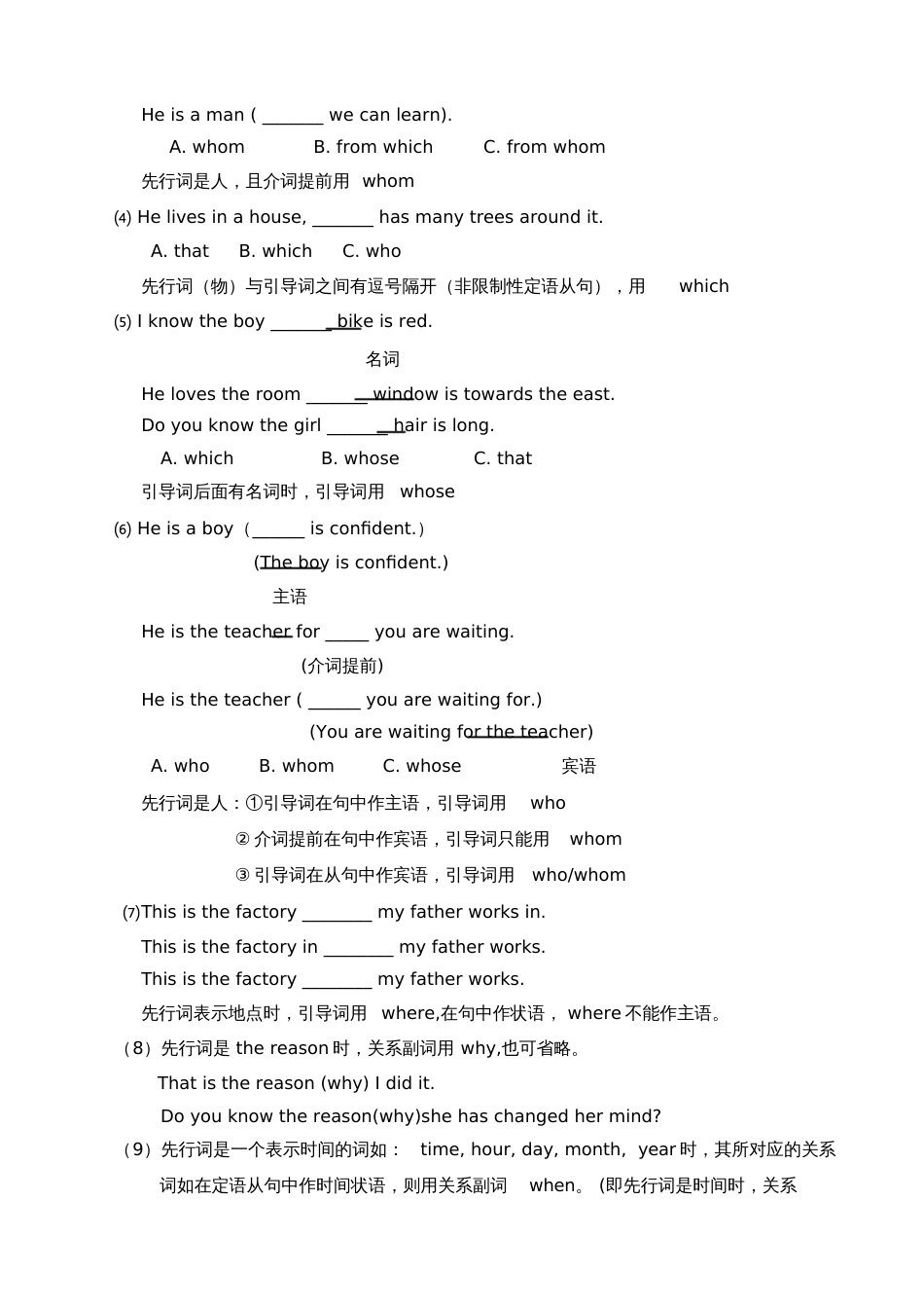 初中英语语法中考总复习教案—定语从句[共8页]_第3页