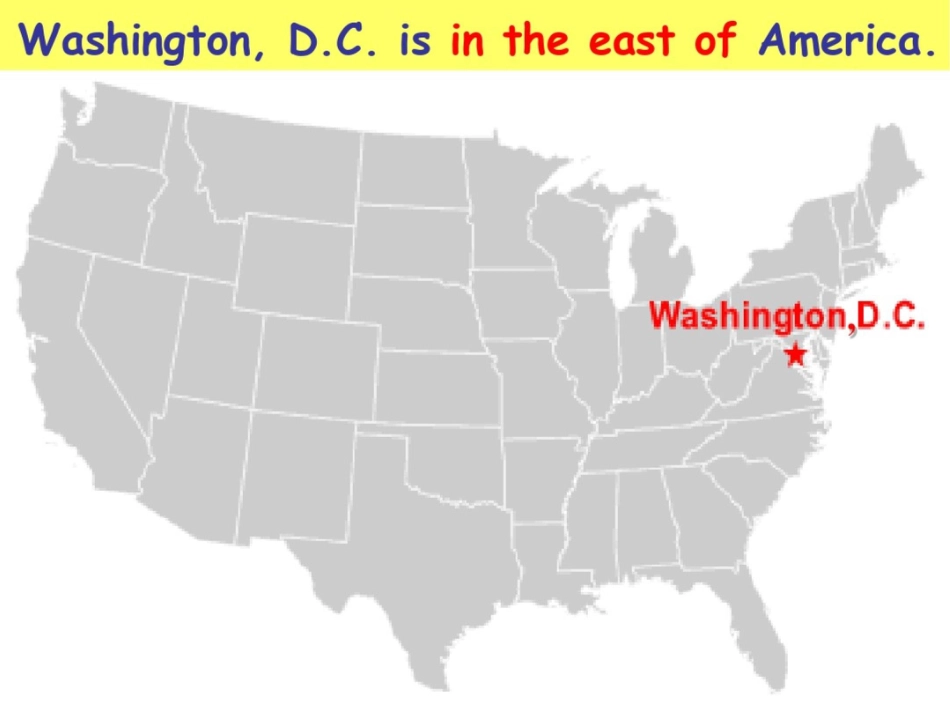 外研版小学英语四年级下册Module8Unit2ThecapitalofAmericaisWashington,D.C.精品课件一起点_第3页