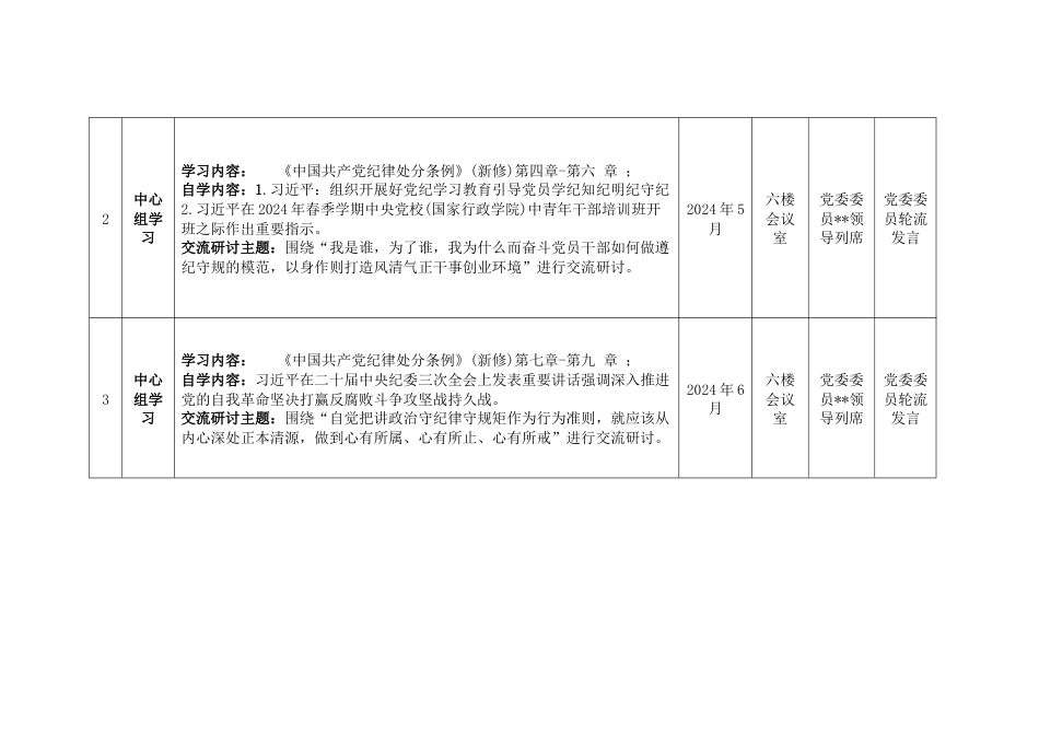 党纪学习教育计划(全时段)_第2页