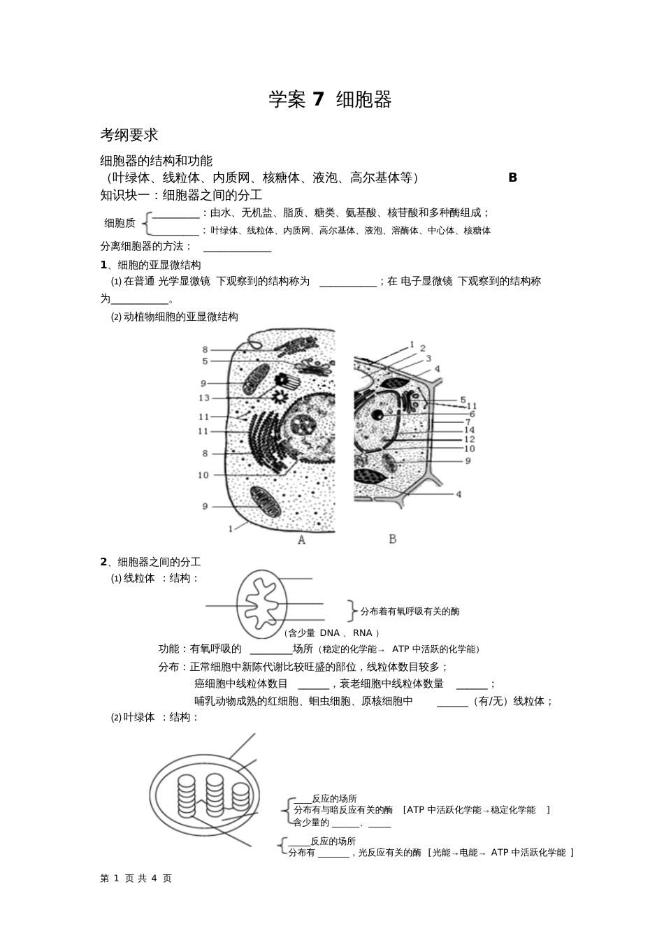 学案7细胞器[共5页]_第1页