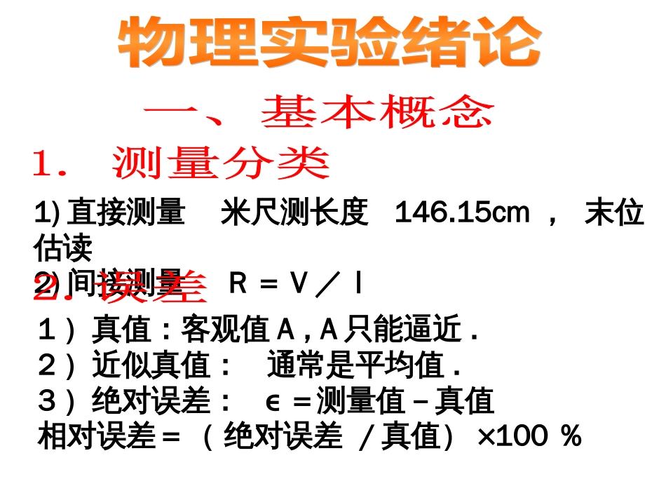 武汉大学物理实验绪论11_第1页