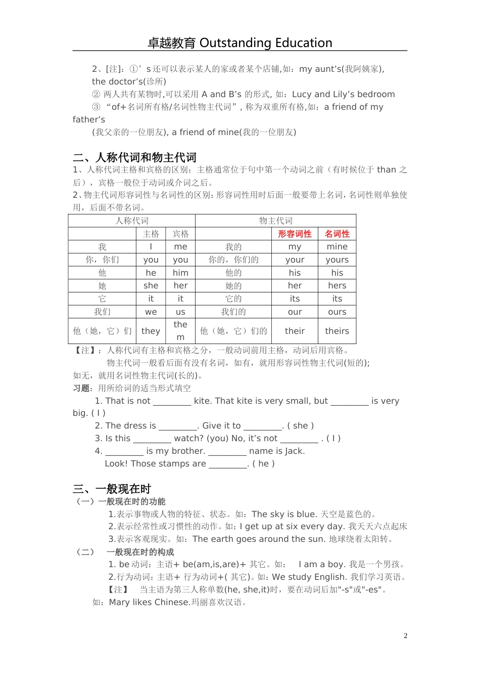 小升初英语语法知识点总结[共11页]_第2页