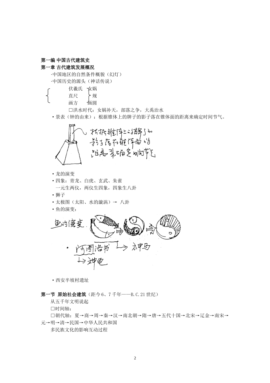 中国建筑史东南大学朱教授建筑 考研 笔记 【自己一个字一个字整理的】_第2页