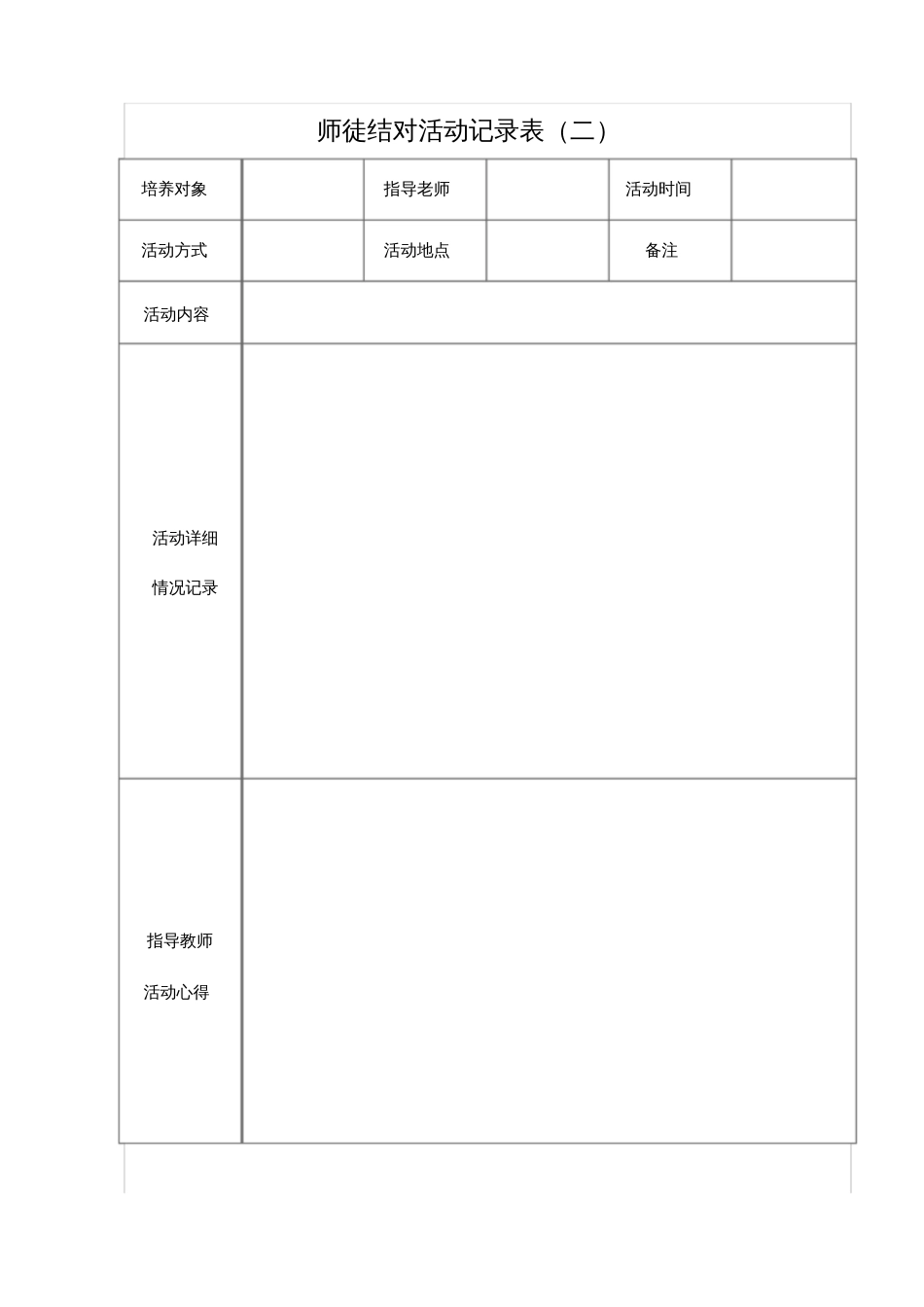 指导教师填师徒结对活动记录表_第2页