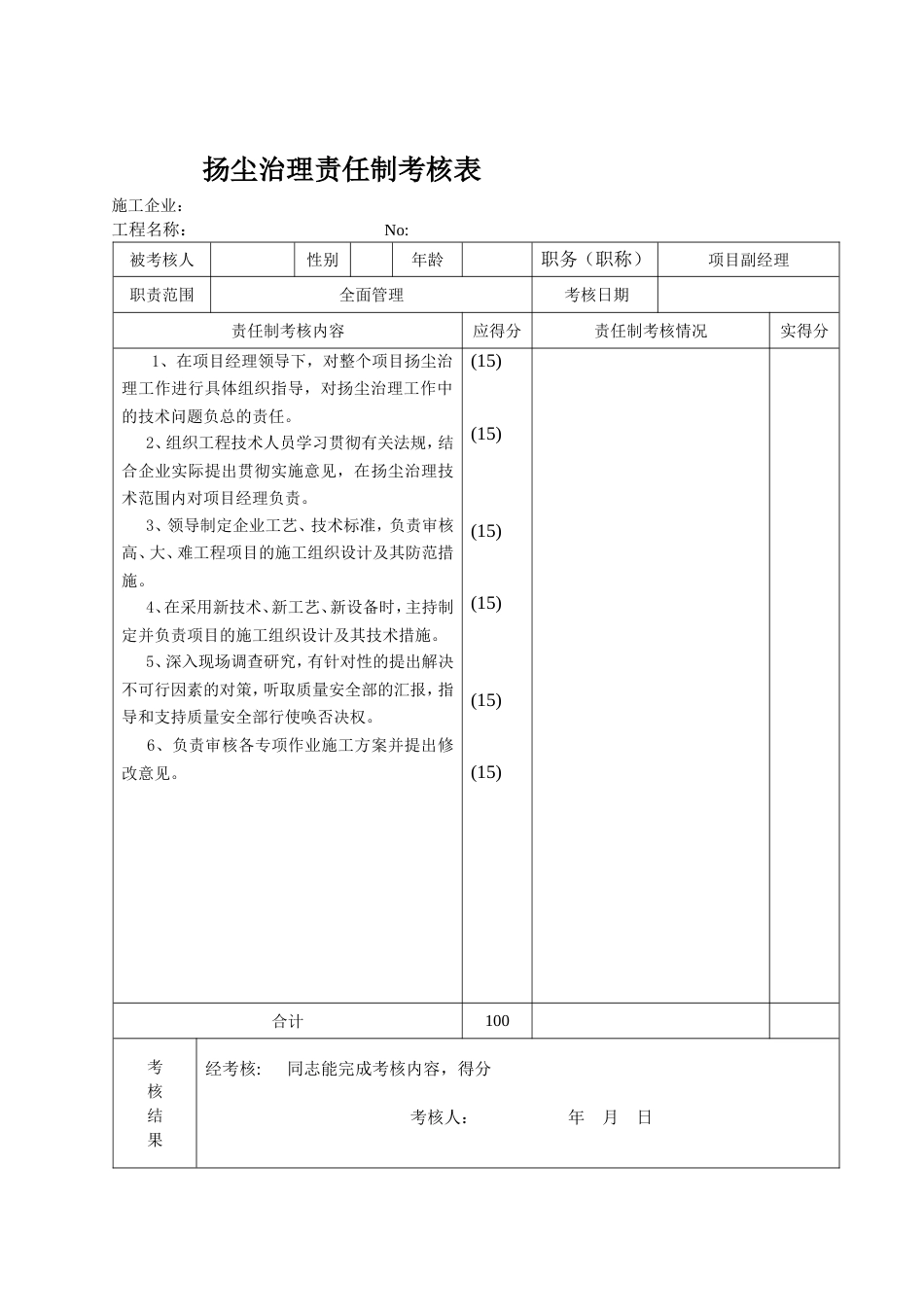 扬尘治理责任制考核表[共7页]_第2页